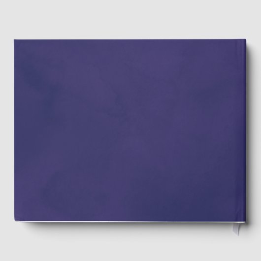 Elegante Emerald Paarse en gouden Script bruiloft Gastenboek (Achterkant)