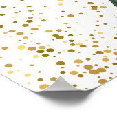 Elegante Emerald Quinceañera Floral Faux Folie Poster (Hoek)