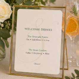 Elegante Emerald Signature Dranken Trouwdag