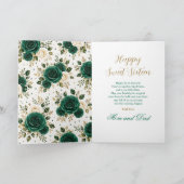 Elegante Emerald Sweet 16 Kaart (Binnen)