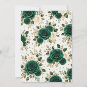 Elegante Emerald Sweet 16 Kaart (Achterkant)
