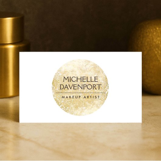 Elegante en Abstracte Gold Circle Logo Visitekaartje