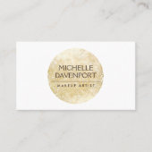 Elegante en Abstracte Gold Circle Logo Visitekaartje (Voorkant)