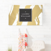 Elegante en Abstracte gouden penseelstreken Banner (Insitu)