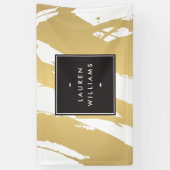 Elegante en Abstracte gouden penseelstreken Banner (Verticaal)