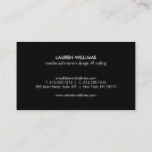 Elegante en Abstracte gouden penseelstreken III Visitekaartje (Achterkant)