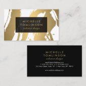 Elegante en Abstracte gouden penseelstreken IV Visitekaartje (Voorkant / Achterkant)