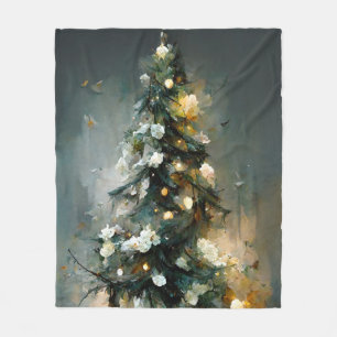 Elegante en artistieke kerstboom fleece deken