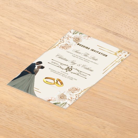 Elegante en bruiloft uitnodiging Kaarten (Laagn)