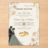 Elegante en bruiloft uitnodiging Kaarten (Voorkant)