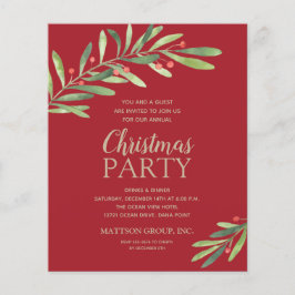 Elegante en budgetvriendelijke Kerstfeest uitnodig Flyer