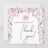 Elegante en charmante Wisteria Bloem Bedankkaart (Voorkant)