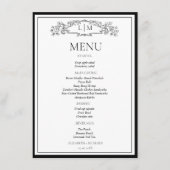 Elegante en chic couple shower Bruidsmeisje Menu (Voorkant)