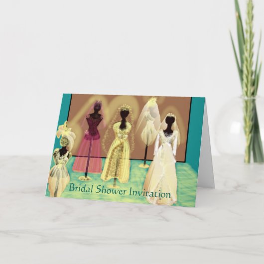 Elegante en chique bruids douche uitnodiging (Voorkant)