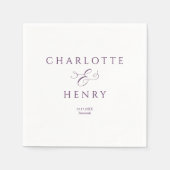 Elegante en chique bruiloft servet (Voorkant)