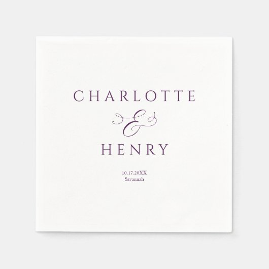 Elegante en chique bruiloft servet (Voorkant)