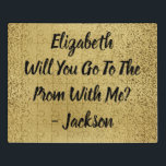 Elegante en chique Faux Gold-aanbieding Puzzel<br><div class="desc">Maak uw belofte echt onvergetelijk met onze "Creëer Your Own Elegant Chic Faux Gold Promposal Jigsaw Puzzle". Deze unieke en aanpasbare puzzel stelt je in staat om die speciale persoon op een creatieve en gedenkwaardige manier uit te nodigen voor het bal. Personaliseer de gouden achtergrond met je eigen oprechte boodschap,...</div>