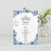 Elegante en chique koppel bruidsmeisjes Bruidsfees Menu (Staand voorkant)