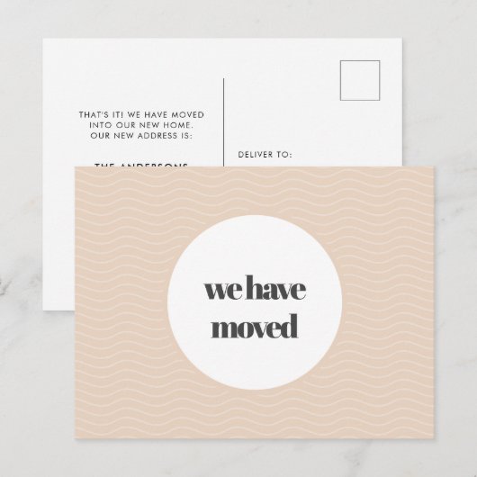 Elegante en chique Moving aankondiging Briefkaart (Voorkant / Achterkant)