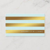 Elegante en chique munt en faux gouden folie visitekaartje (Voorkant)