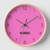 Elegante en Chique Neon Roze en Zwarte Naam (Voorkant)