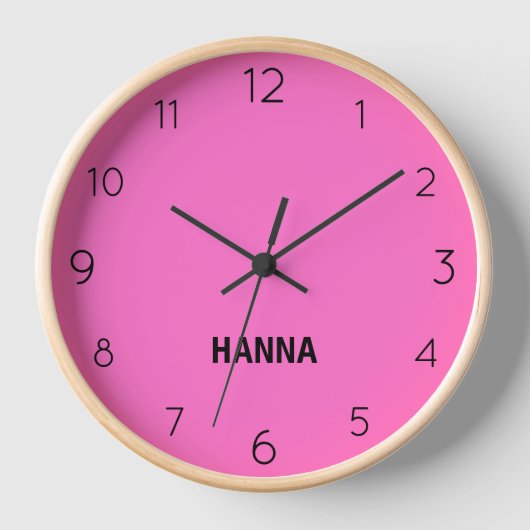 Elegante en Chique Neon Roze en Zwarte Naam (Voorkant)