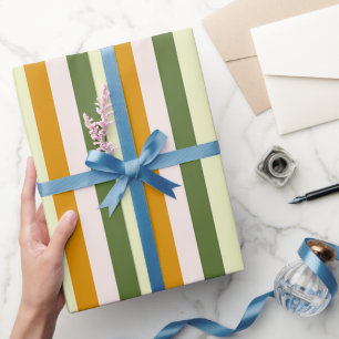 Elegante en chique warme groene, roze en gouden st cadeaupapier