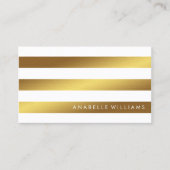 Elegante en chique witte faux gouden folie visitekaartje (Voorkant)