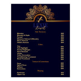 Elegante en Classy Hair Stylist prijslijst Perfect Poster