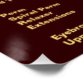 Elegante en Classy Hair Stylist prijslijst Perfect Poster (Hoek)