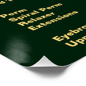 Elegante en Classy Hair Stylist prijslijst Perfect Poster (Hoek)