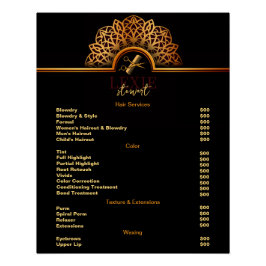 Elegante en Classy Hair Stylist prijslijst Perfect Poster