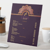 Elegante en Classy Hair Stylist prijslijst Reclamebord Met Voetstuk (Insitu)