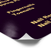 Elegante en Classy Nail Tech prijslijst Perfect Poster (Hoek)