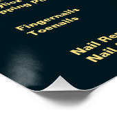 Elegante en Classy Nail Tech prijslijst Perfect Poster (Hoek)