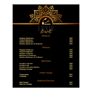 Elegante en Classy Nail Tech prijslijst Perfect Poster