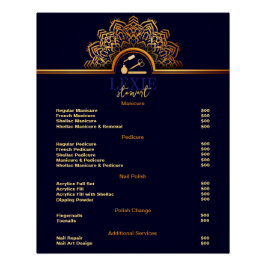 Elegante en Classy Nail Tech prijslijst Perfect Poster