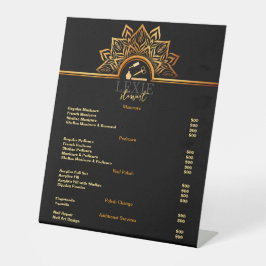 Elegante en Classy Nail Tech prijslijst Reclamebord Met Voetstuk