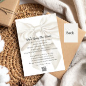 Elegante en eenvoudige Bow Theme Wedding Shower Kaart