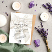 Elegante en eenvoudige Bow Theme Wedding Shower Kaart