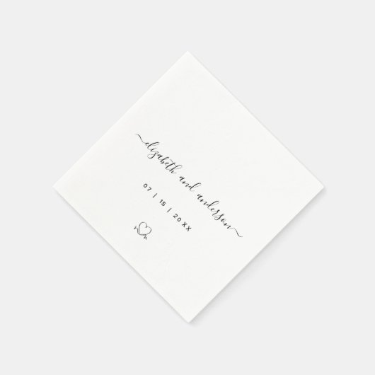 Elegante en eenvoudige bruiloftsfeest servetten (Hoek)