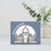 Elegante en eenvoudige Eid Mubarak kaart (Staand voorkant)