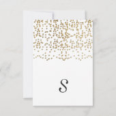 Elegante en eenvoudige Faux Gold Confetti Bedankkaart (Achterkant)