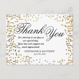 Elegante en eenvoudige Faux Gold Confetti Briefkaart