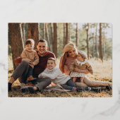 Elegante en eenvoudige Folie Kerstmis Fotokaart Folie Uitnodiging (Achterkant)