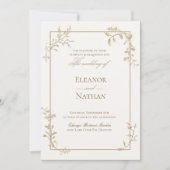 Elegante en eenvoudige lente bruiloft kaart (Voorkant)