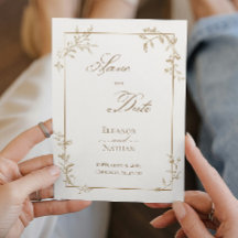 Elegante en eenvoudige lente save-the-date
