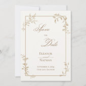 Elegante en eenvoudige lente save-the-date kaart (Voorkant)