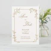 Elegante en eenvoudige lente save-the-date kaart (Staand voorkant)