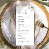 Elegante en eenvoudige moderne groen bruiloft menu